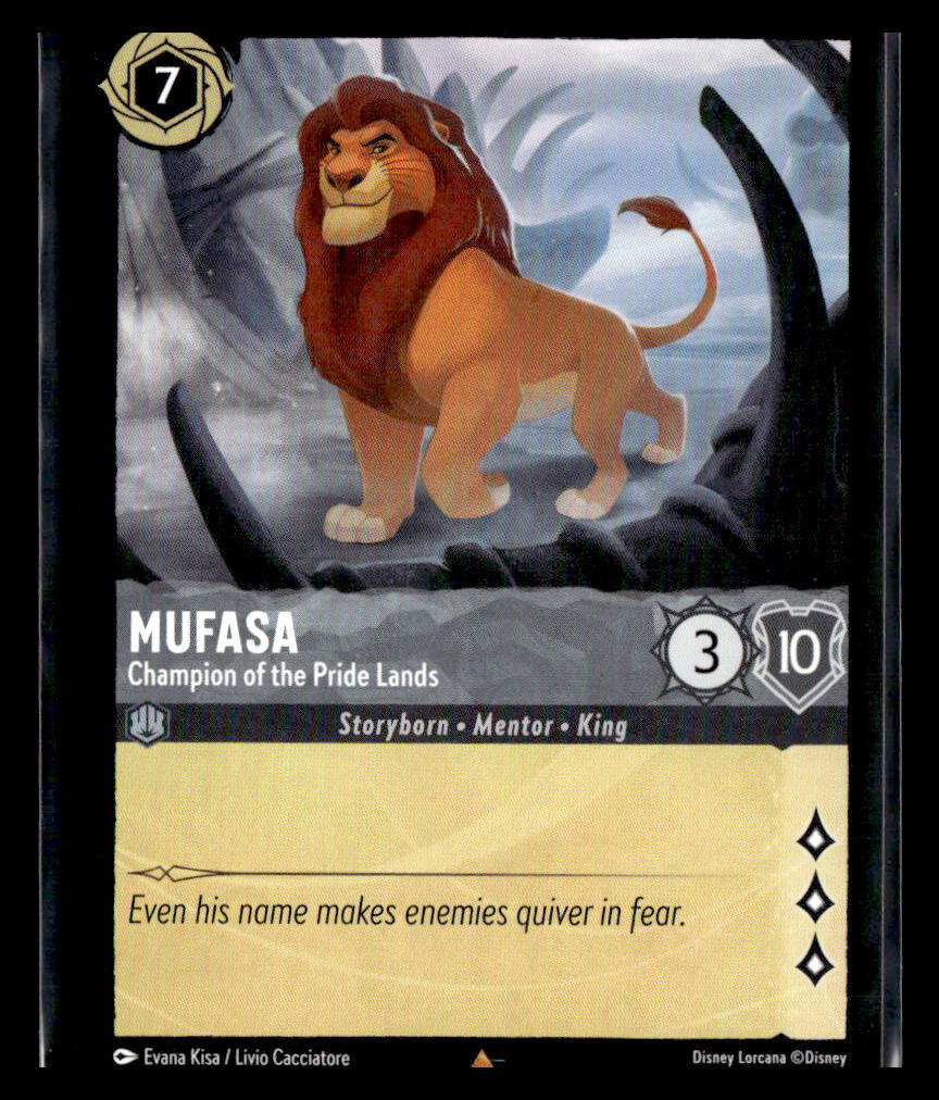 Mufasa 185/204 Disney Lorcana Into The Inklands Non Foil | eBay