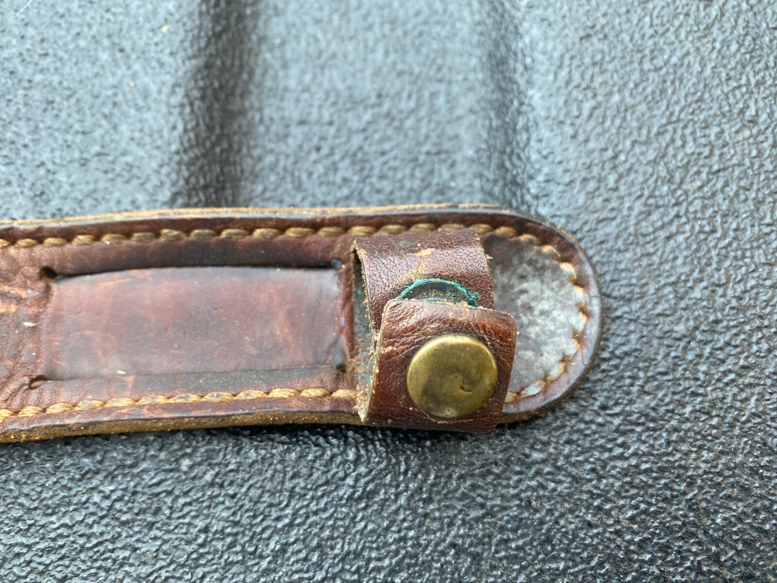 Vintage LL Bean Fixed 4” Blade & Leather Sheath Stacked Leather Handle Knife eBay