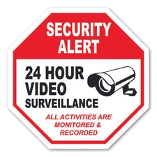 Security Alert 24 Hour Surveillance Magnet