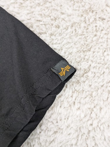 Alpha Industries NASA Herren T-Shirt schwarz Baumwolle Herren Größe L reflektierend - Bild 3 von 8