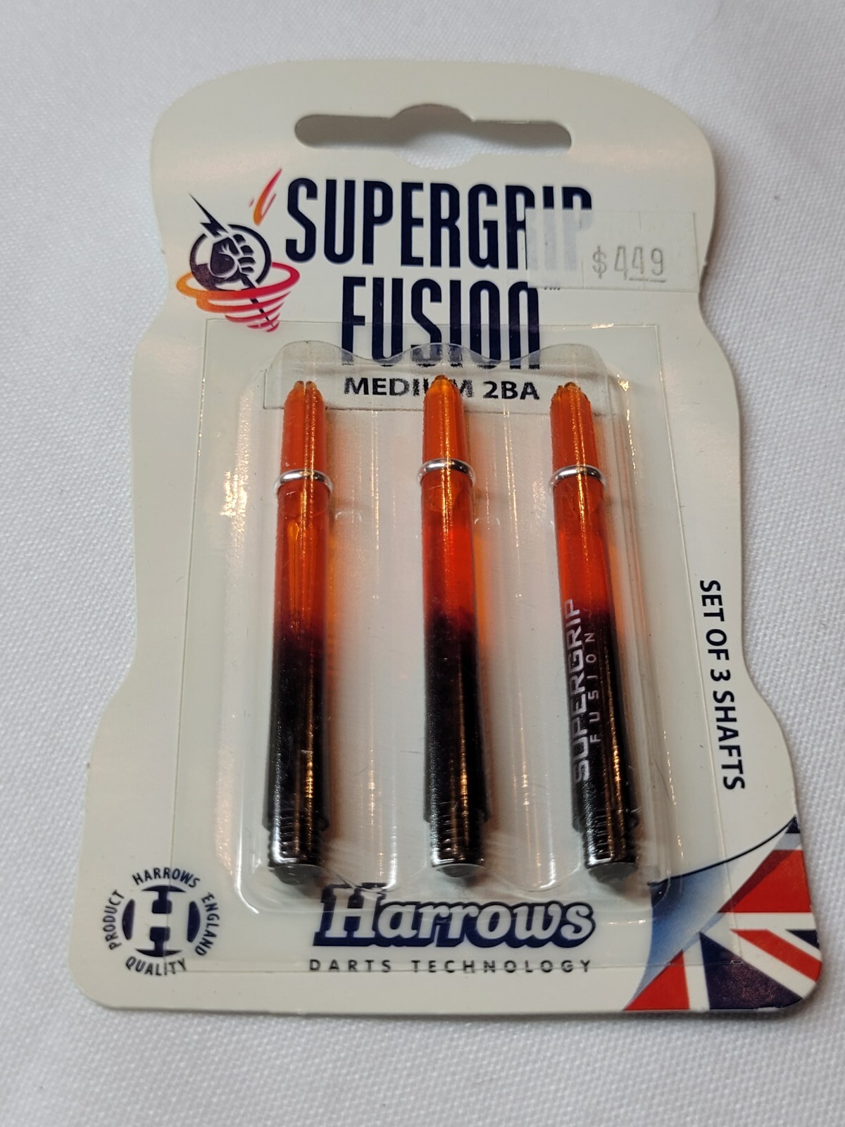 Lot De 3 Ailettes De Fléchette Standard Supergrip Orange 1702