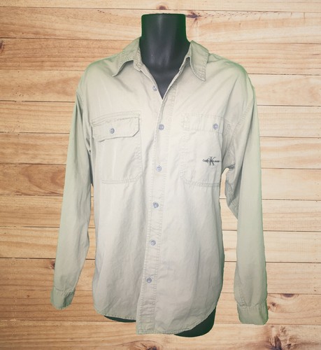 LS Button Up Light Tan Shirt! 2 Pockets 