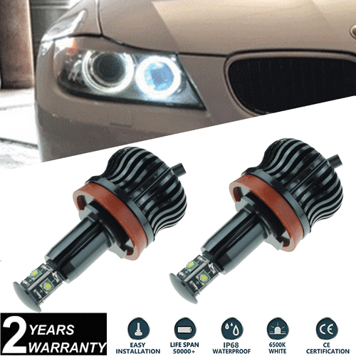 2x E92 H8 20W LED ANGEL EYE HALO RING XENON WHITE DRL E92 E93 E60 E70 E81 E87 - Picture 1 of 8