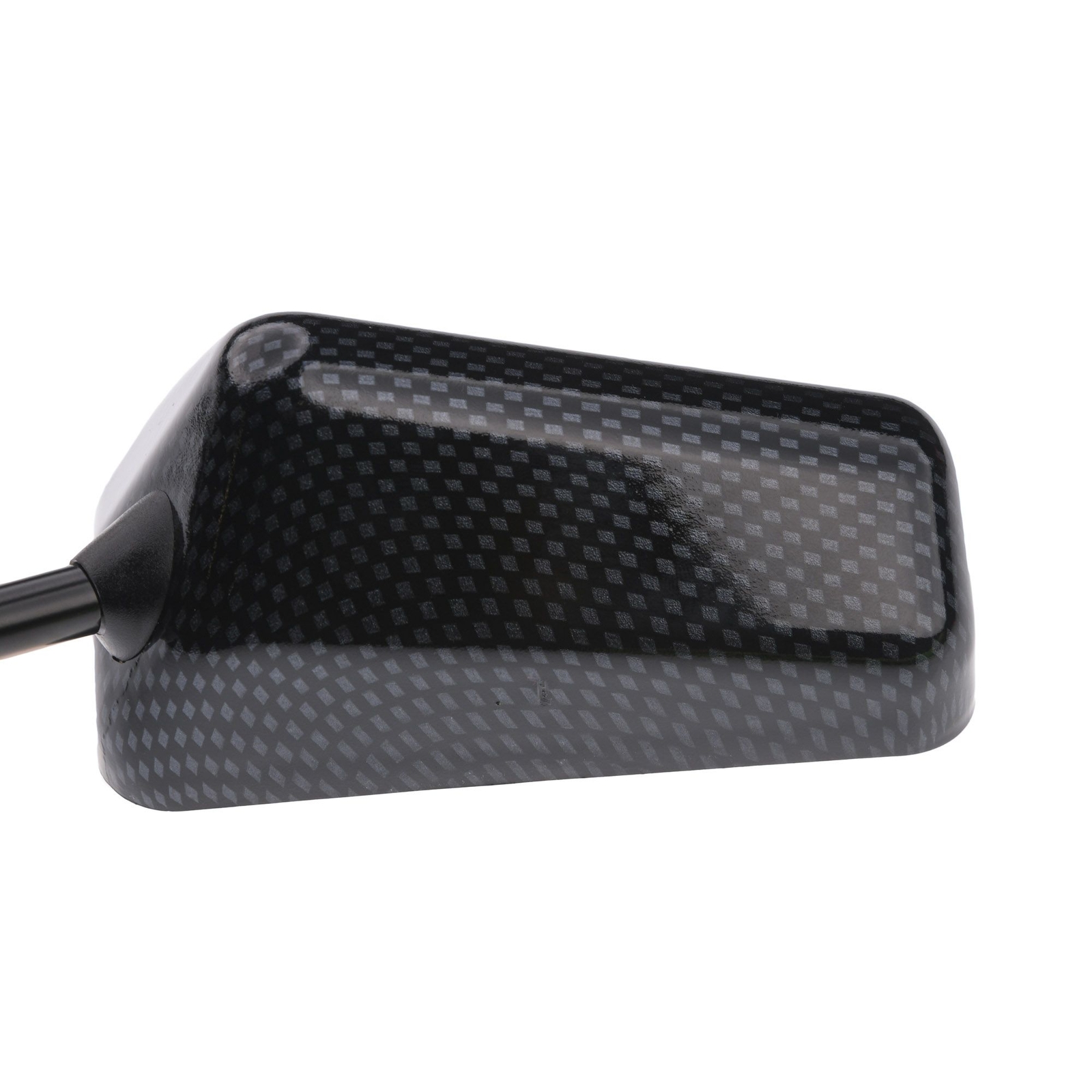 Universal Motorcycle Mirrors Short Carbon Look 6mm Thread F1 Pair 
