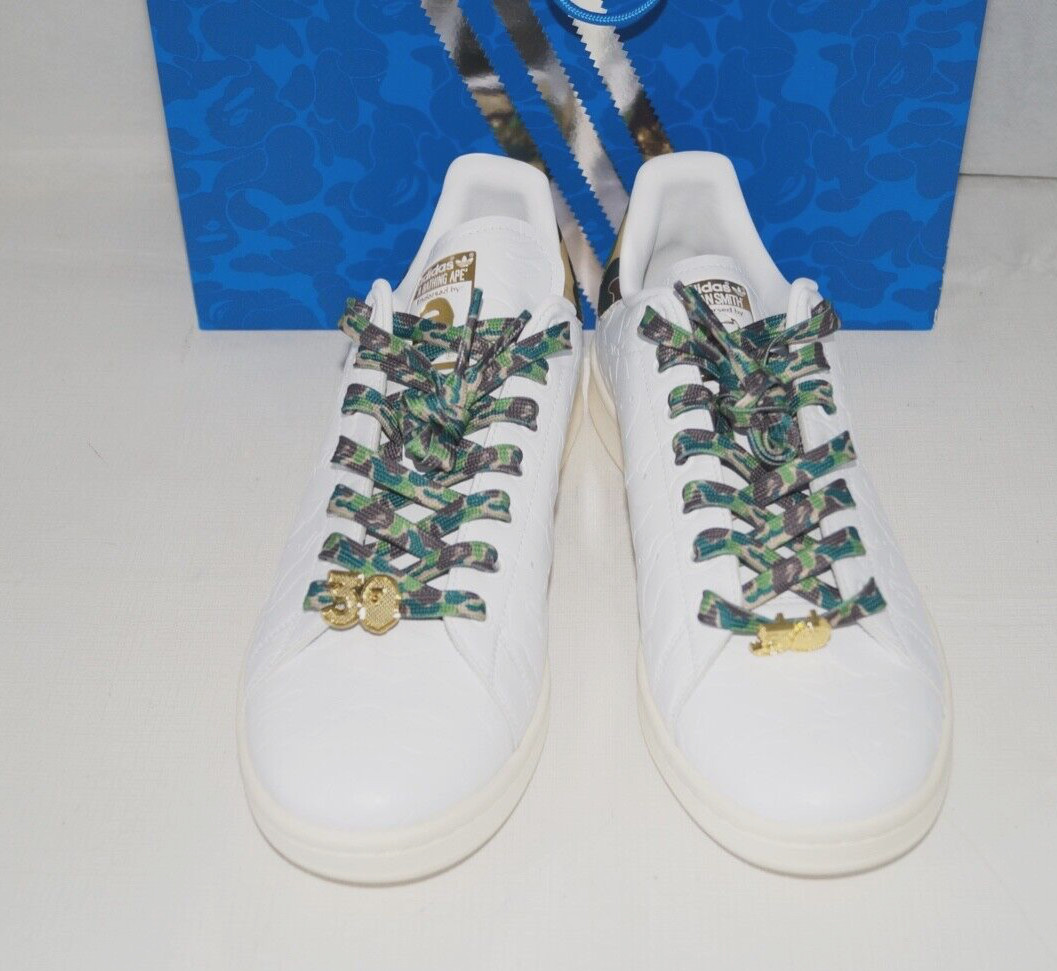 NIB Authentic ADIDAS STAN SMITH BAPE 30TH EDITION Leather Men's Shoes 11 M thumbnail 3