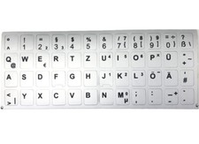 DEUTSCHE Tastaturaufkleber Silber MATT 48 Tasten für Sony Vaio Notebook