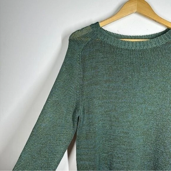 Dries Van Noten женщин итальянская пряжа льняной смеси джемпер размер M зеленый свитер Luxe - Изображение 3 из 4