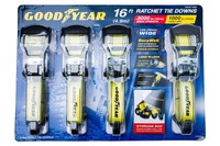 Goodyear Comercial Grade 16 Foot 8 Piece Ratchet Tie Down Straps on sale Goodyear Comercial Grade 16 Foot 8 Piece Ratchet Tie Down Straps on sale