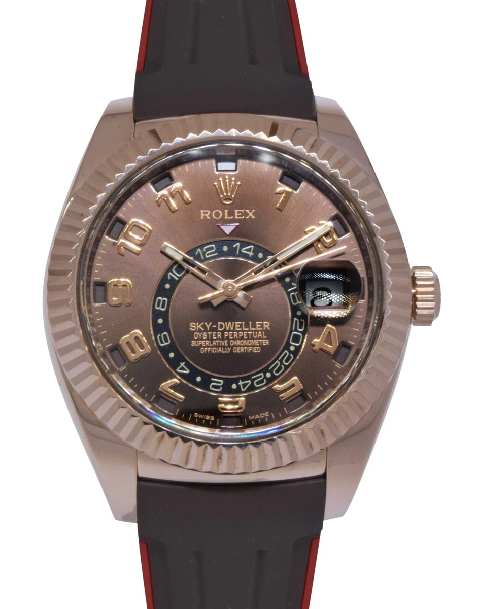 Rose gold top chocolate sky dweller