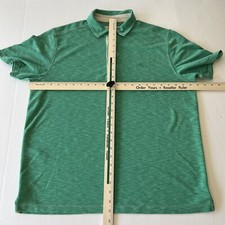 Tommy Bahama Polo Shirt Men  s Medium Short Sleeve Green Heathered Modal Blend
