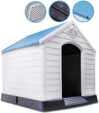 LARGE OUTDOOR INDOOR GARDEN PET STRONG DOG ANIMAL SHELTER PLASTIC KENNEL HOUSE