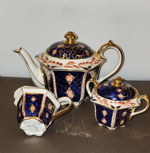Seltene Imari, #1624 Sadler Teekanne mit passendem Milchkännchen und Zucker, handbemalt 40er Jahre - Bild 3 von 24