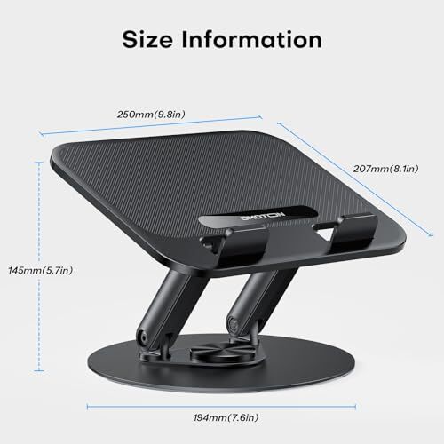 360° Rotating Ergonomic Laptop Stand Riser for Desk Workspace
