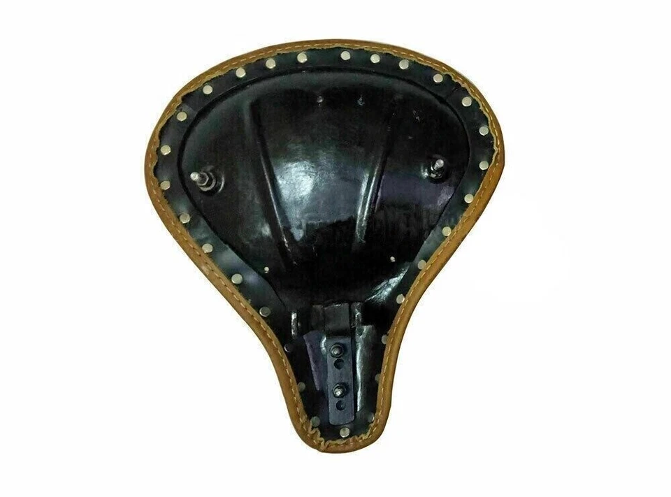 For Royal Enfield Standard 350cc 500cc Leather Front Brown Seat With Spring