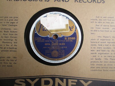 Bix Beiderbecke And His Orchestra: Royal Garden Blues 10'' Shellac R 2580 Jazz