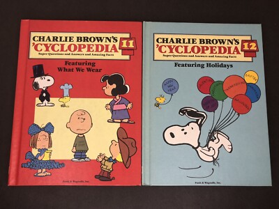 1980 Charlie Brown's 'Cyclopedia Book Set 8 Volumes 1,3,5,7,8,10