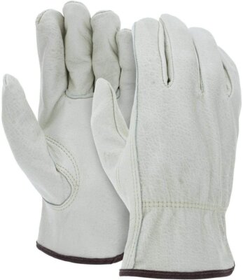 Heavy Duty Durable Cowhide Leather Drivers Work Gloves (PPE) ALL SIZES