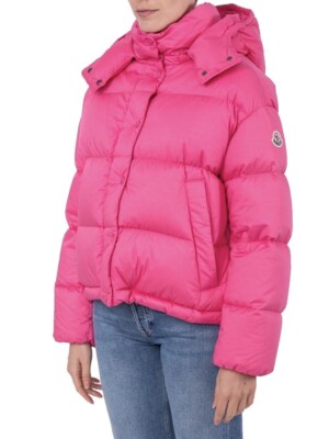 Moncler Woman Onia Cropped Quilted Hooded Down Jacket Pink Size 3