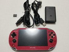SONY PlayStation Vita PCH 1000 ZA03 Cosmic Red Console w/Charger 8GB Memory card