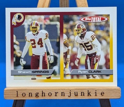 2005 Topps Total Ryan Clark RC rookie card Shawn Springs Redskins LSU