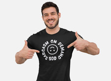 Funny T-Shirt "Sarcasm On Demand" - Graphic Tee, Sarcastic Shirt, Humorous Quote