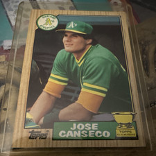 Topps 1987 Jose Canseco #620 All-Star Rookie Oakland Athletics Baseball Card