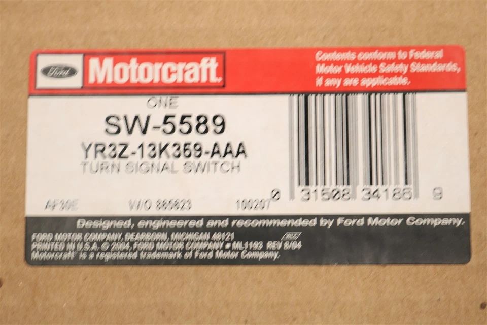 NUEVO Conjunto de interruptor de señal de giro Motorcraft SW-5589 Ford Mustang 1999-2004 Foto 2 de 4
