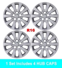4* Hubcaps 16-in Fits For 2013-2019 Nissan Sentra Silver Naturally Wheel Cover