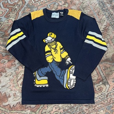 Vintage Paco Jeans Rare Mens Blue Long Sleeve Hip Hop Sweater Size M