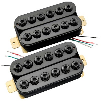 Artec HIVB Black Invader Adjustable Hex Pole Humbucker Guitar Neck Bridge Pickup