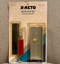 Vintage X-Acto Metal Mitre Box Set 3-Piece Set Hobbyist Crafting NEW Made in USA