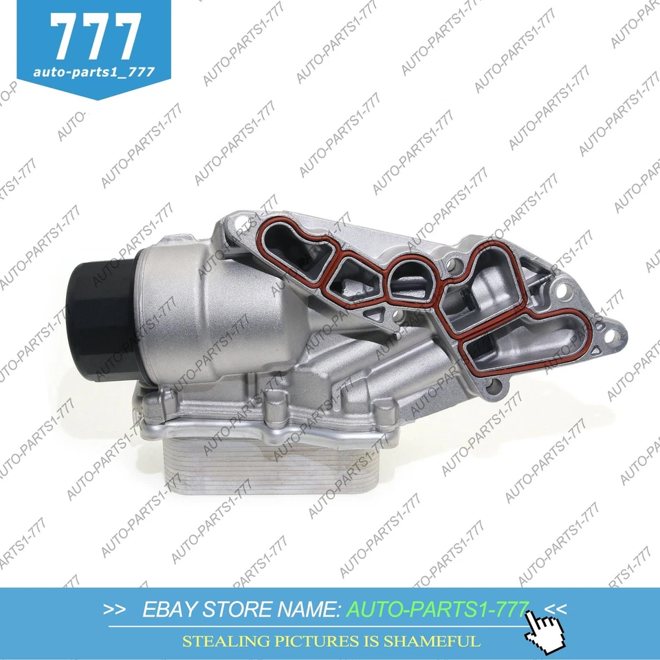 Carcasa de filtro de aceite mejorada OEM MAHLE con enfriador de aceite para Mercedes W203 X164 W164 Foto 2 de 4