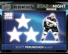 2021-22 UD Credentials #3SR-3 Scott Perunovich Star of the Night: 3rd * Rookies