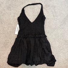 Mini Vestido Princesa Polly Mixie Halter para Mujer 4 Negro Caprichoso Bruja