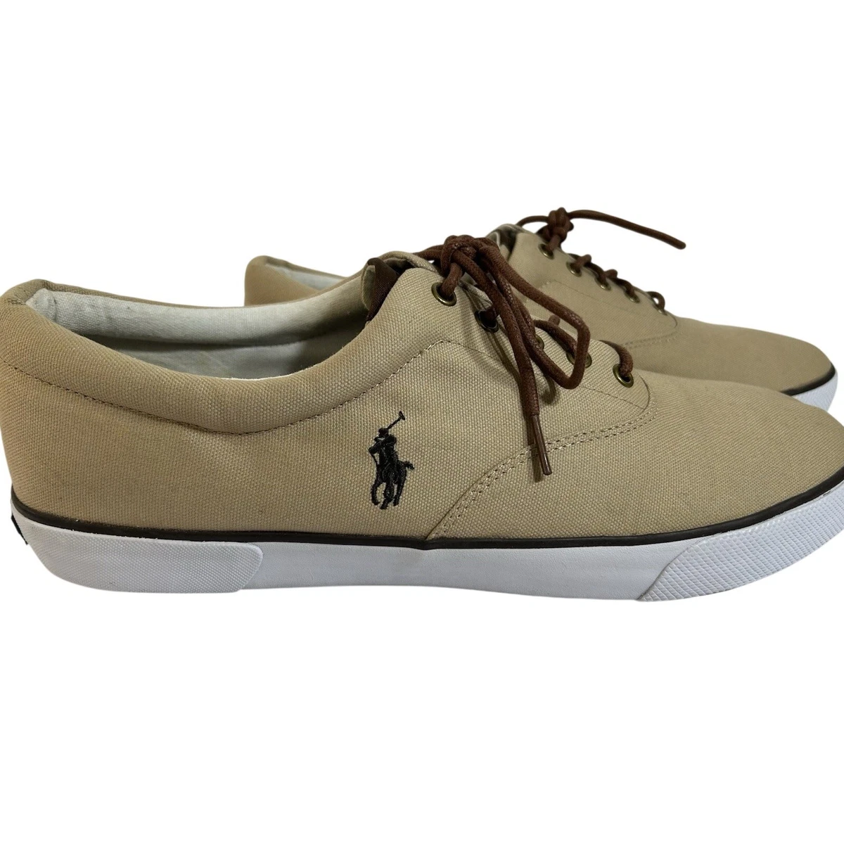 Polo Ralph Lauren Men\'s Forestmont II Canvas Boat Shoes Tan Size US 15 D Polo Ralph Lauren Khaki Tan Pony Canvas Forestmont Boat  main image 2