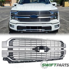 Chrome Front Bumper Grille For 2024-2025 Ford F150 F-150 Platinum King Ranch New