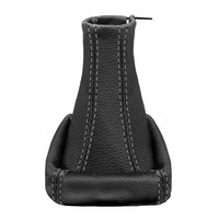 Schaltmanschette FüR Opel Astra G Schaltsack 1998 - 2004 Leder Schwarz Naht Grau