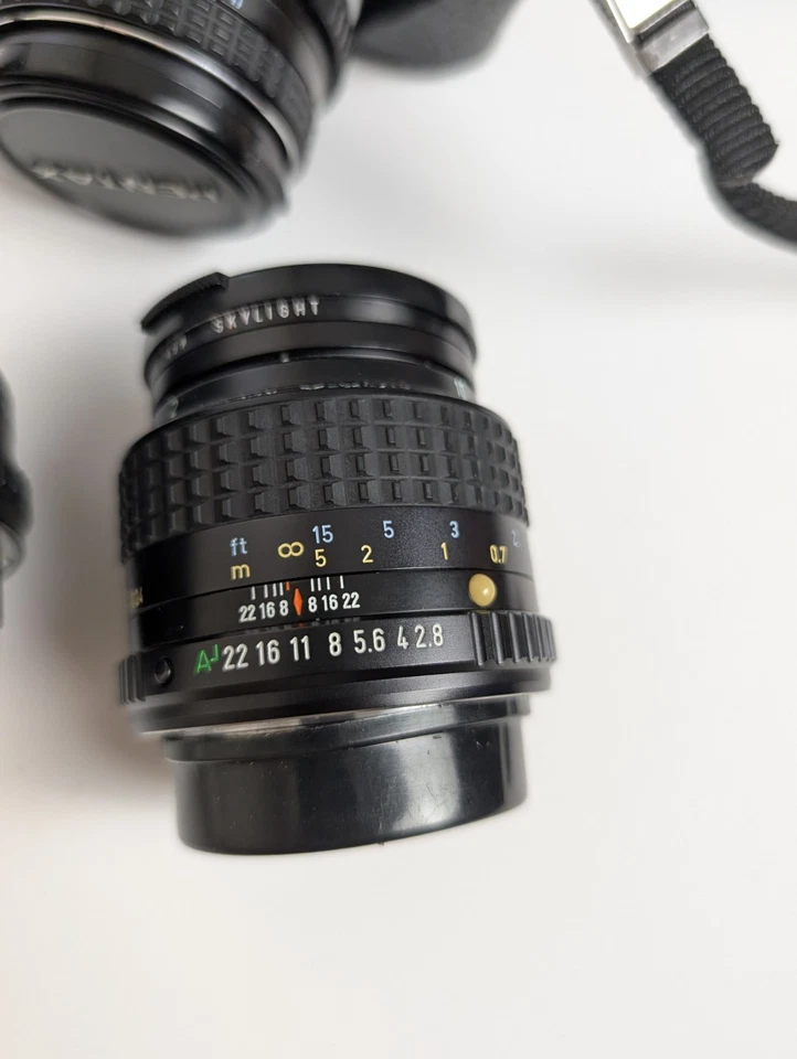 Pentax ME Super 35mm SLR Camera Kit + Lenses Flash Case – Read Details - Image 3 of 4