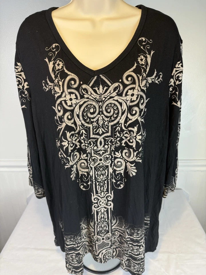 2X Top Grunge Floral Tatuaje Whimsey-GOTH Negro Mujer Por Vanilla Sugar De Colección Foto 3 de 4