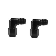 2 PCS Female to Male 90 Degree Hose Fitting Adapter, Aluminum Flare Elbow 6AN