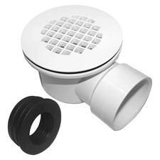 Low Profile Shower Base with Perforated Strainer Side Outlet Shower X8Z62224