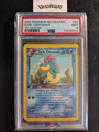 Dark Croconaw (1st Edition) graded PSA 9 for sale on eBay