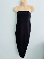 Flattering Isabella Oliver Maternity, Black Strapless Dress With Rouche Sides.