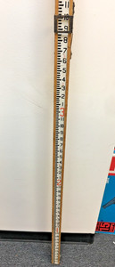 8' David White Wood Wooden Telescoping Survey Surveying Rod, Rule, Inches, VNTG