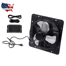 Shop Exhaust Fan 12'' Shutter Exhaust Fan Speed Control Wall-Mount Attic 1600RPM
