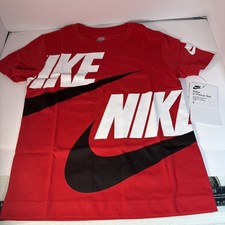 Boys 4 Nike Big Double-Logo Graphic Tee  Logo Shorts Set Brand New
