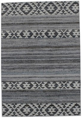 2X3 Charcoal Geometric Modern Hand-Tufted Wool Oriental Area Rug Carpet