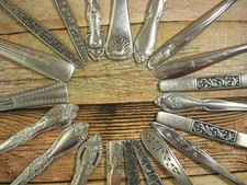 Vtg Flatware Mixed Lot Ornate Fancy Silverwar...