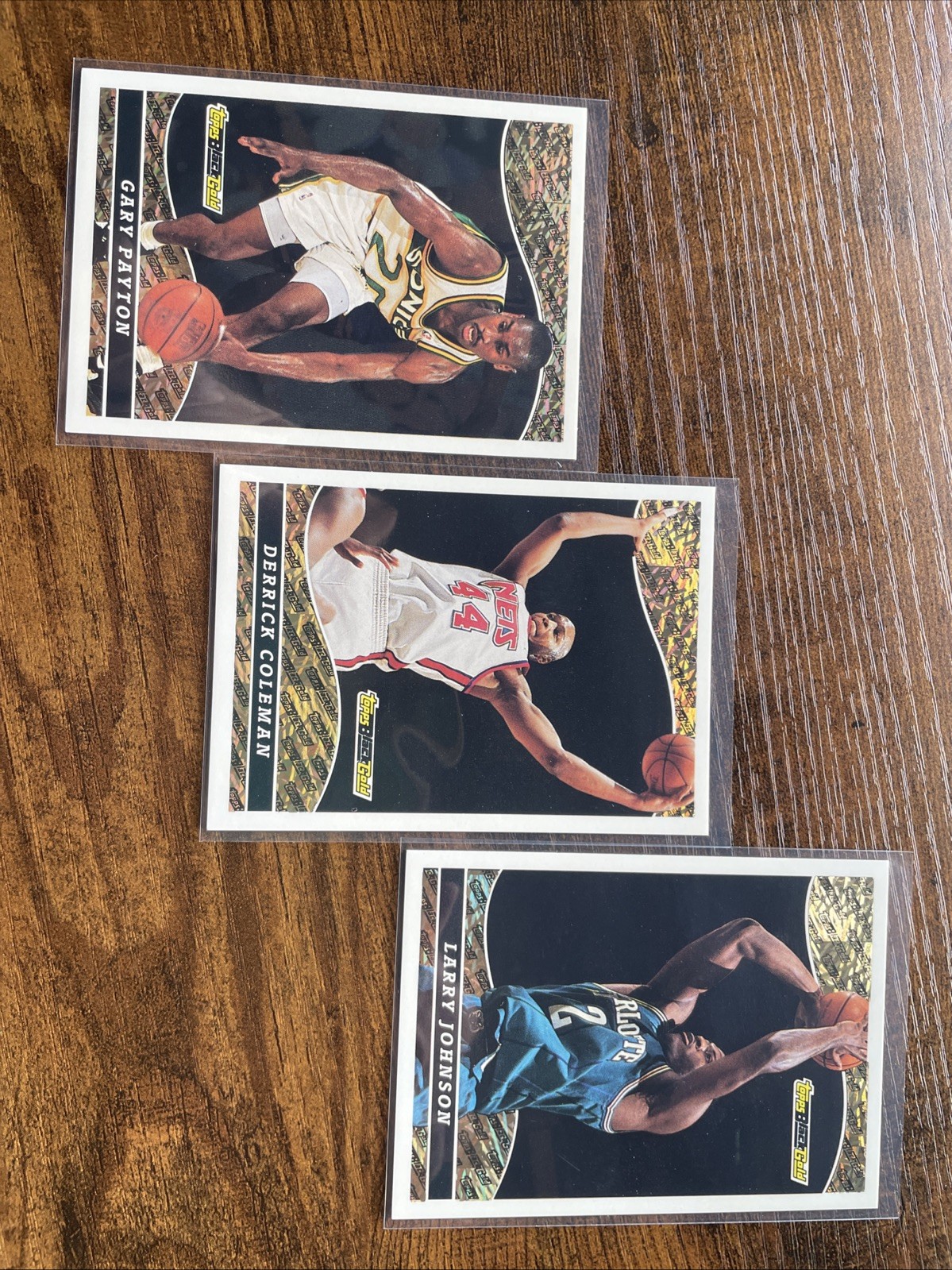 1993-94 Topps - Black Gold Gary Payton, Larry Johnson, Derrick Coleman