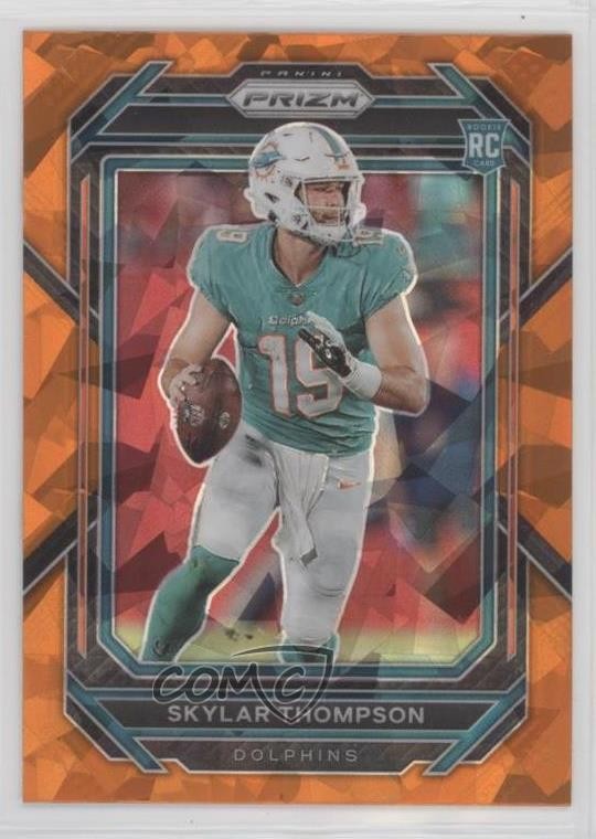 2022 Panini Prizm Rookies Orange Ice Prizm Skylar Thompson #354 Rookie RC